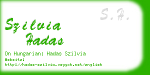 szilvia hadas business card